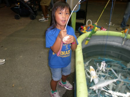 Kasen fishing at the fair